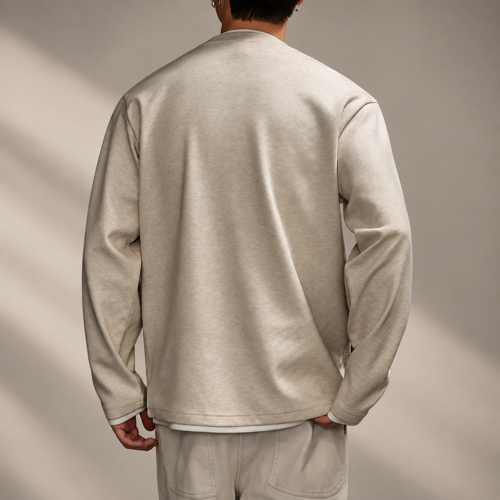 Riverton Relaxed Fit Textured Crewneck Sweatshirt