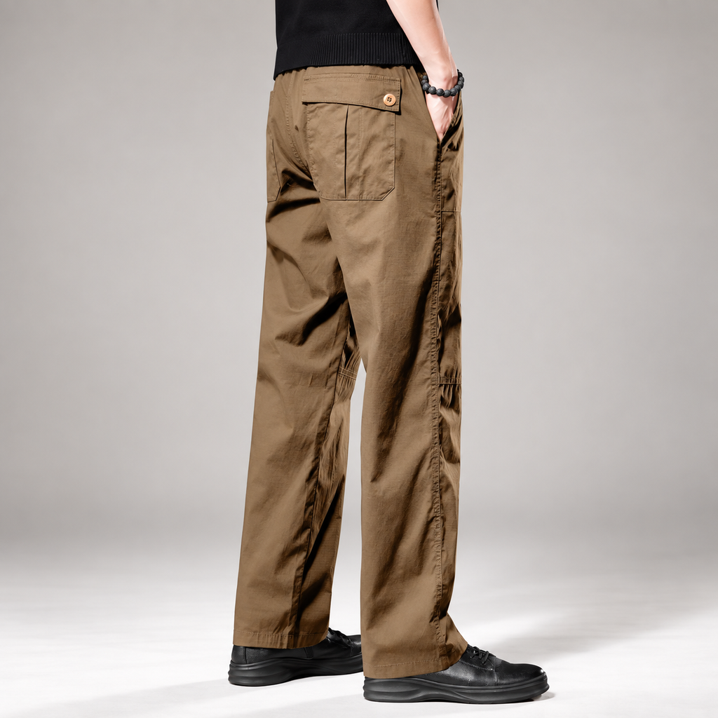 Thierry Men’s Relaxed Straight-Leg Utility Cargo Pants