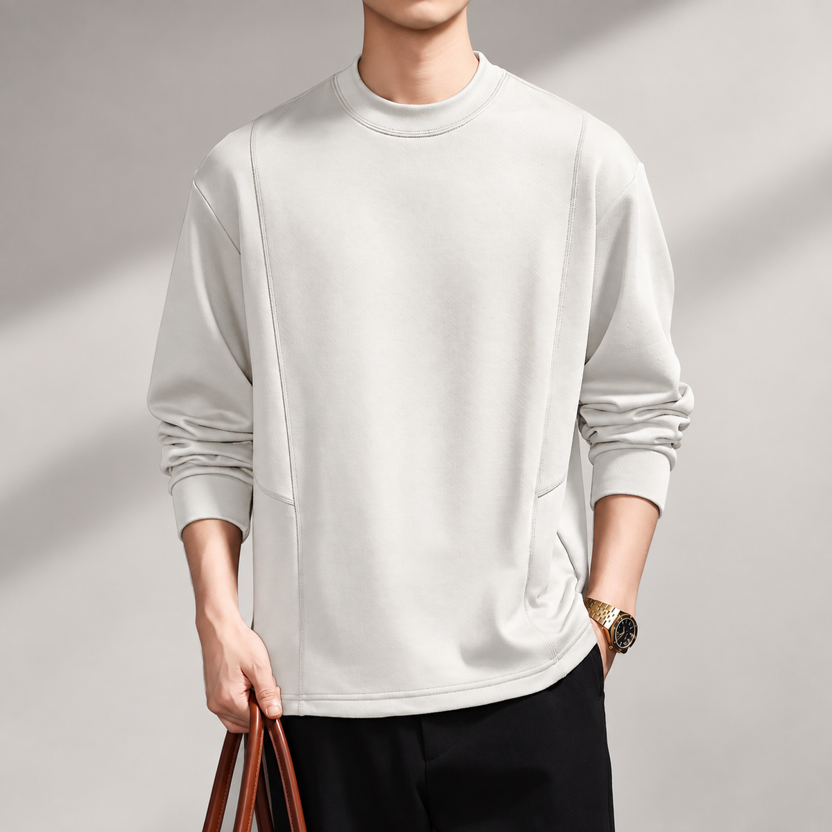 Venturo Men's Panel-Seam Crewneck Sweatshirt