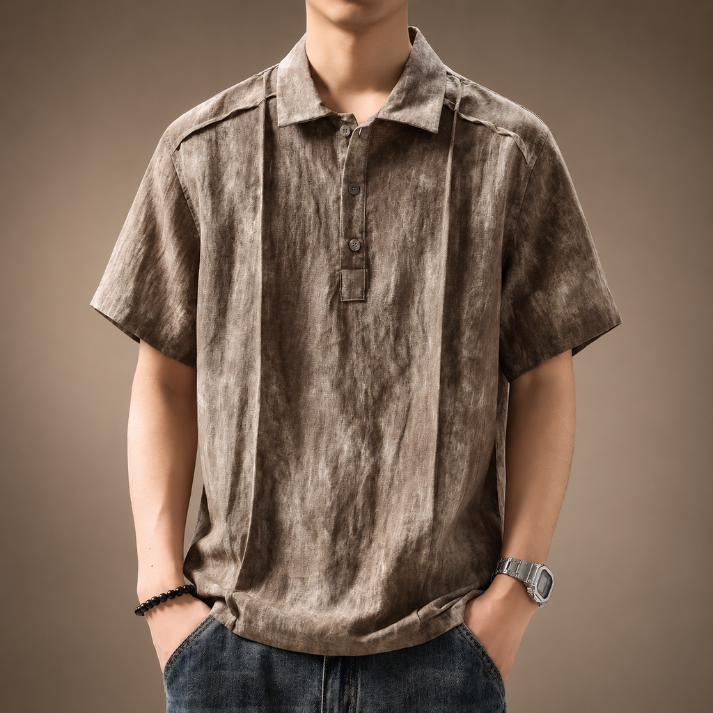 Jacob Men’s Relaxed Textured Polo Shirt
