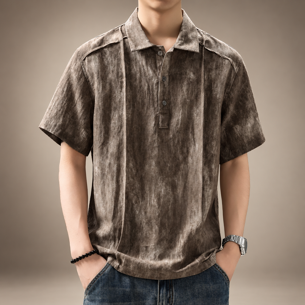 Jacob Men’s Relaxed Textured Polo Shirt