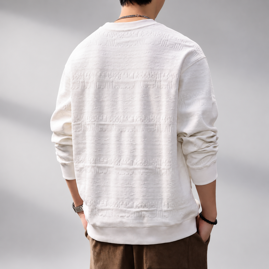 Bastien Men’s Textured Knit Crewneck Sweater