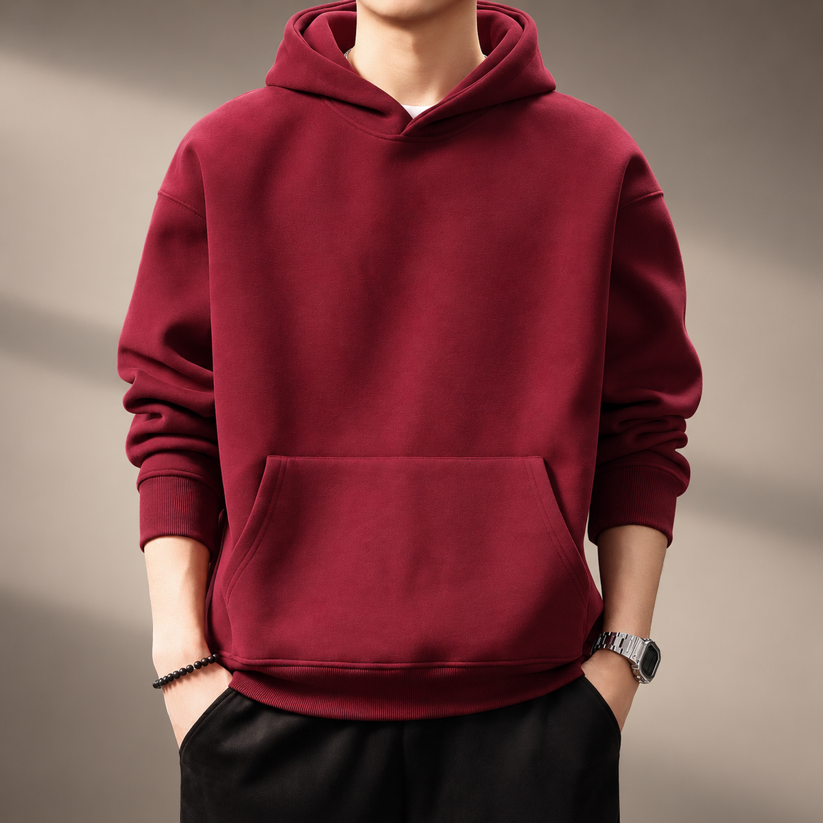 Cedric Men’s Premium Casual Fleece Pullover Hoodie