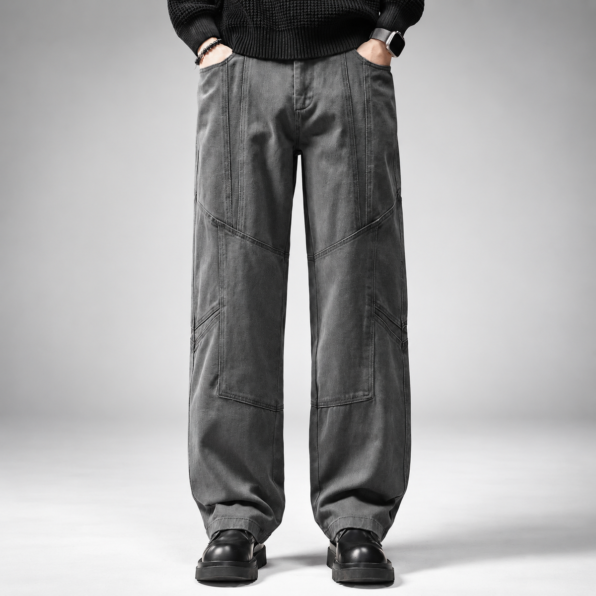 Alessio Men’s Relaxed Patchwork Utility Pants