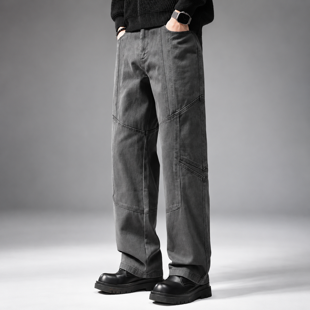 Alessio Men’s Relaxed Patchwork Utility Pants