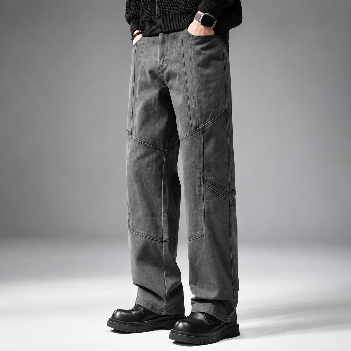 Alessio Men’s Relaxed Patchwork Utility Pants