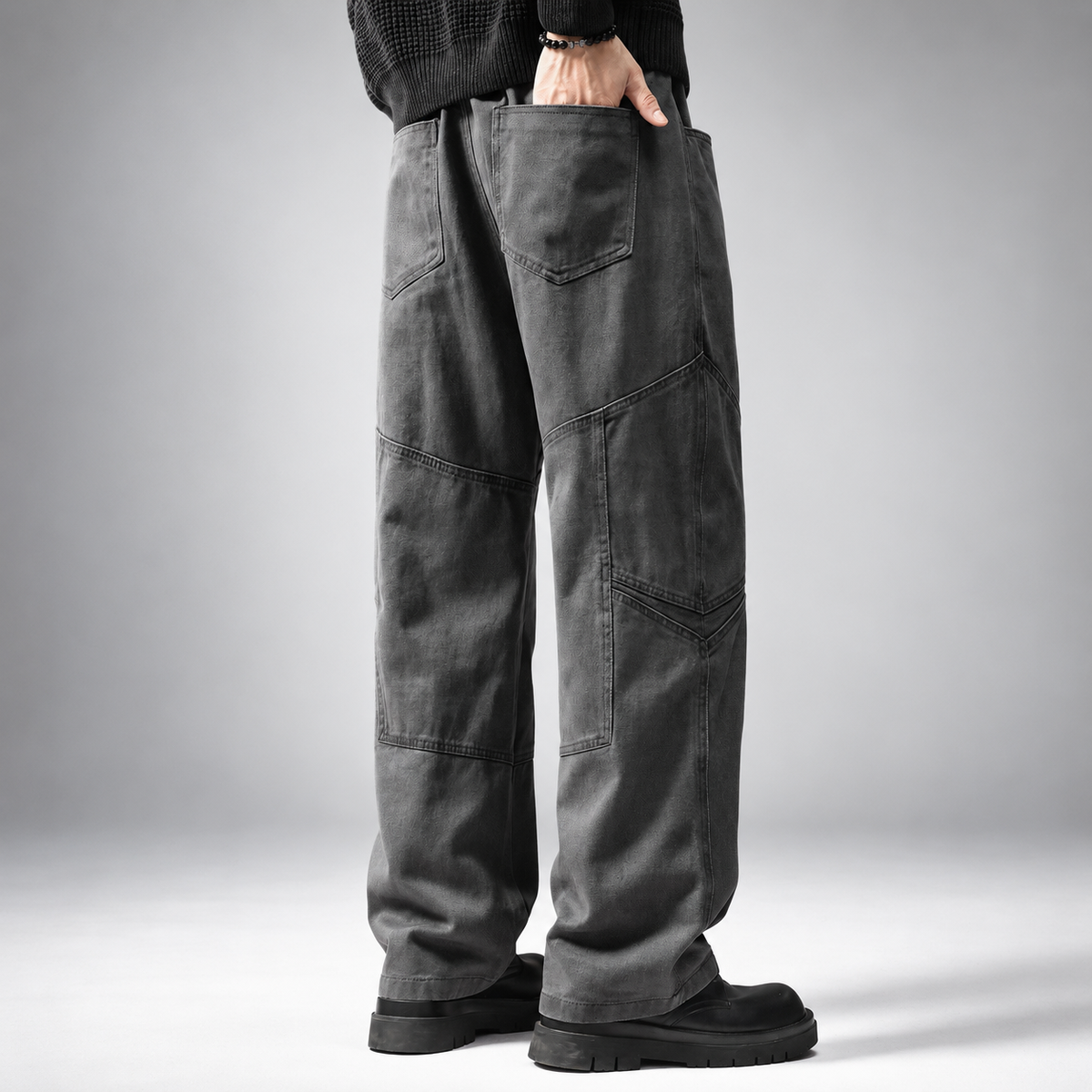Alessio Men’s Relaxed Patchwork Utility Pants