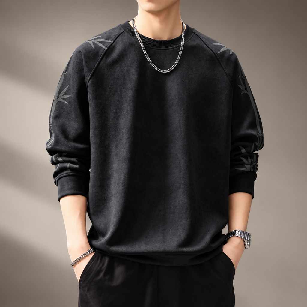 Callum Men’s Bamboo Print Crewneck Sweatshirt
