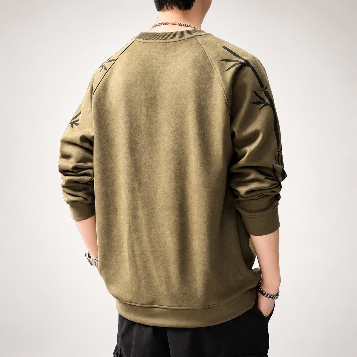 Callum Men’s Bamboo Print Crewneck Sweatshirt