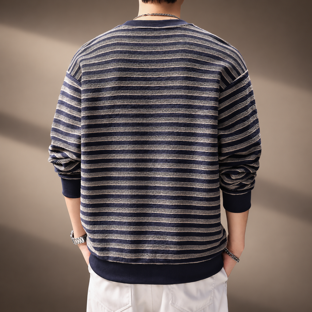 Callum Men's Relaxed Fit Striped Knit Pullover