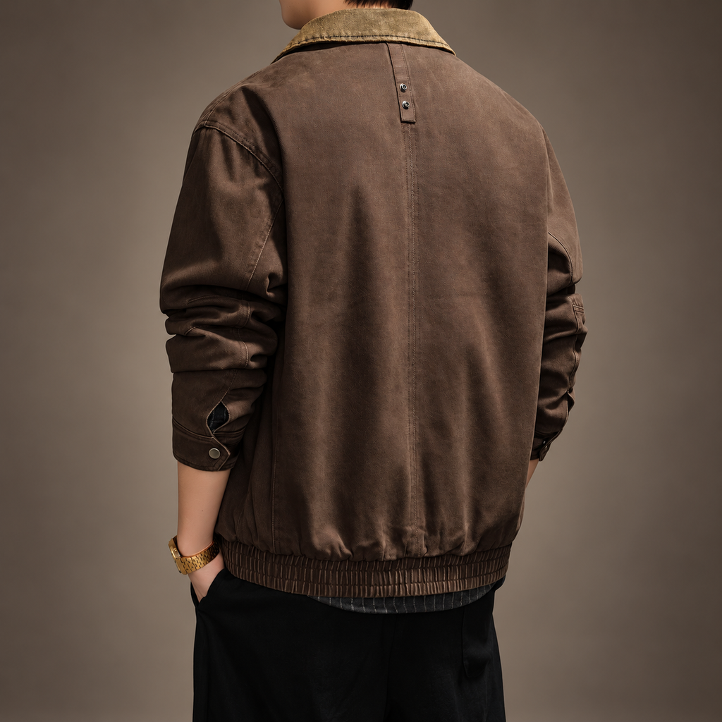 Lucien Men’s Casual Textured Layering Jacket