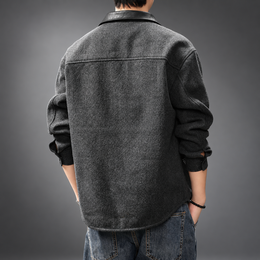 Lucien Men’s Casual Textured Layering Jacket