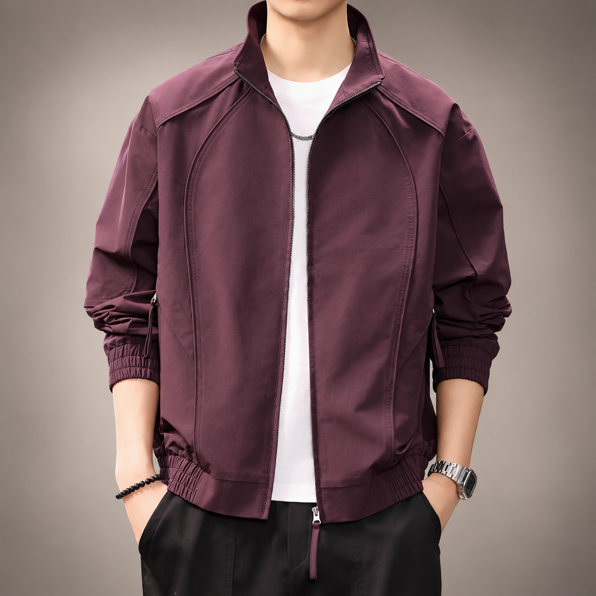 Dashiell Men's Casual Full-Zip Blouson Jacket