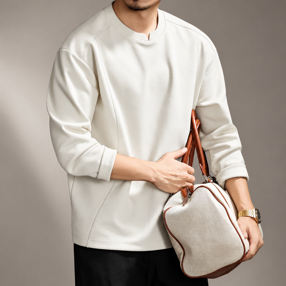 Riley Panel Seam Casual Sweatshirt