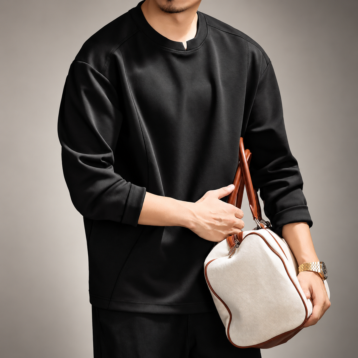 Riley Panel Seam Casual Sweatshirt