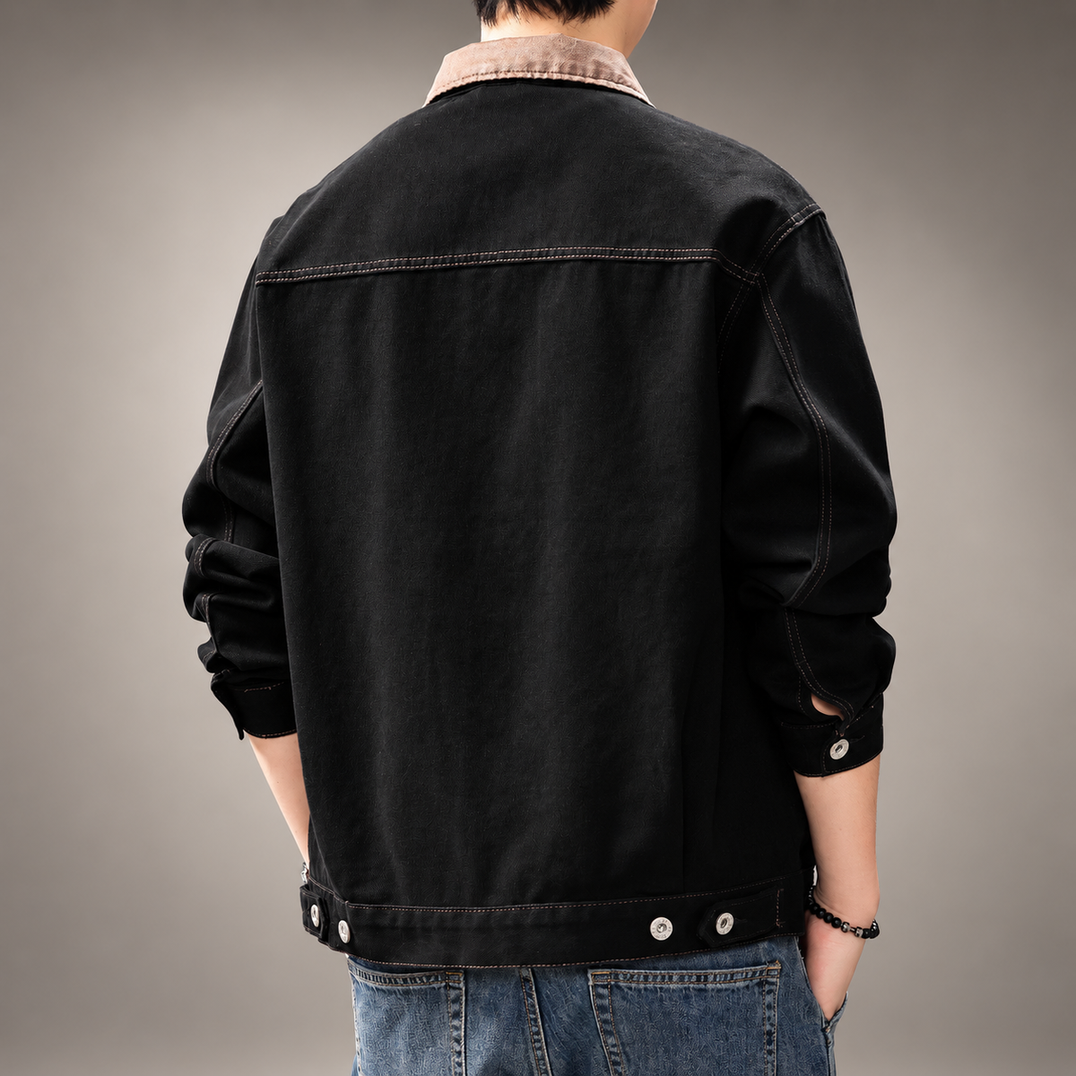 Dorian Contrast Collar Denim Jacket