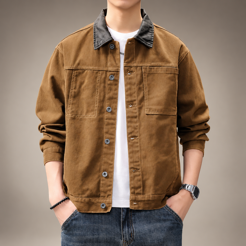 Dorian Contrast Collar Denim Jacket