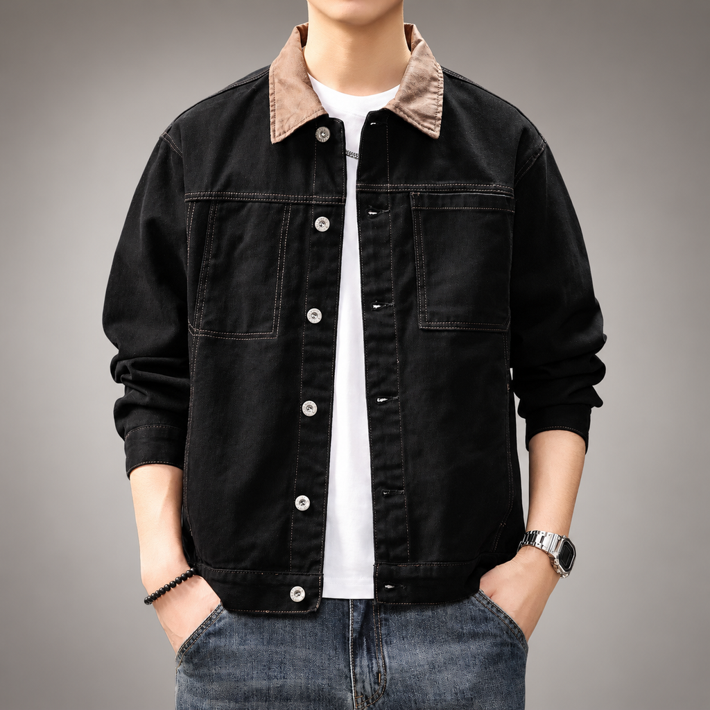 Dorian Contrast Collar Denim Jacket