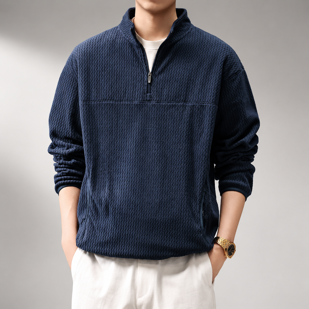Sullivan Men’s Textured Quarter-Zip Pullover Sweater