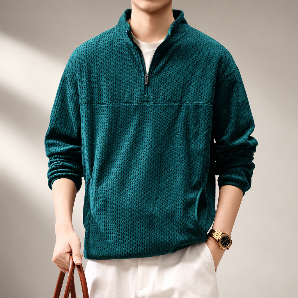 Sullivan Men’s Textured Quarter-Zip Pullover Sweater