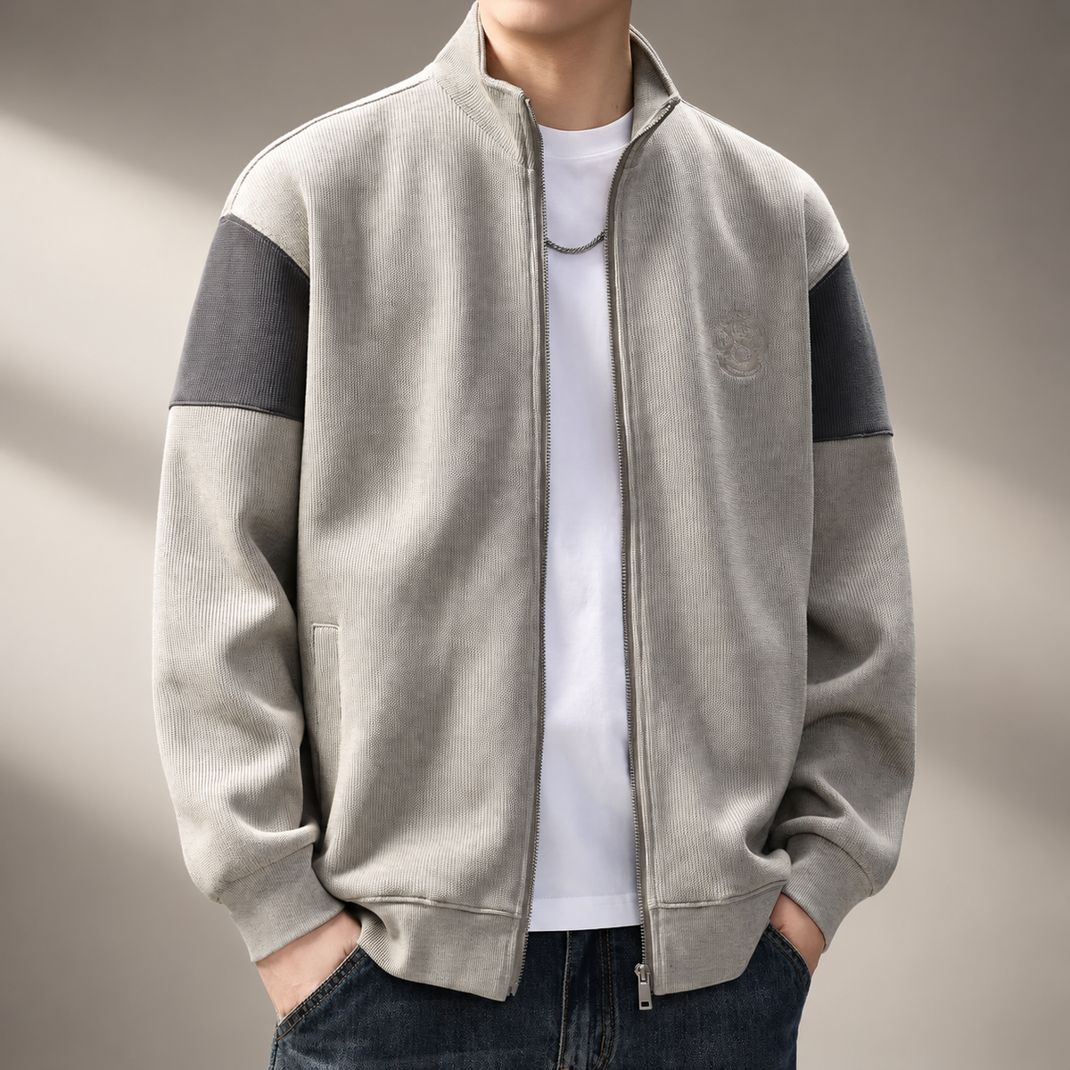 Carter Men’s Colorblock Full-Zip Knit Jacket