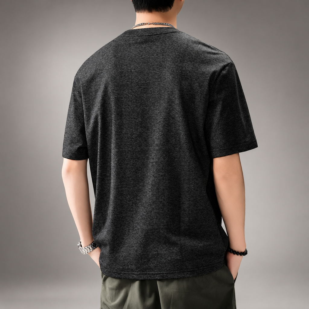 Laurent Men's Plaid Accent Short Sleeve T-Shirt