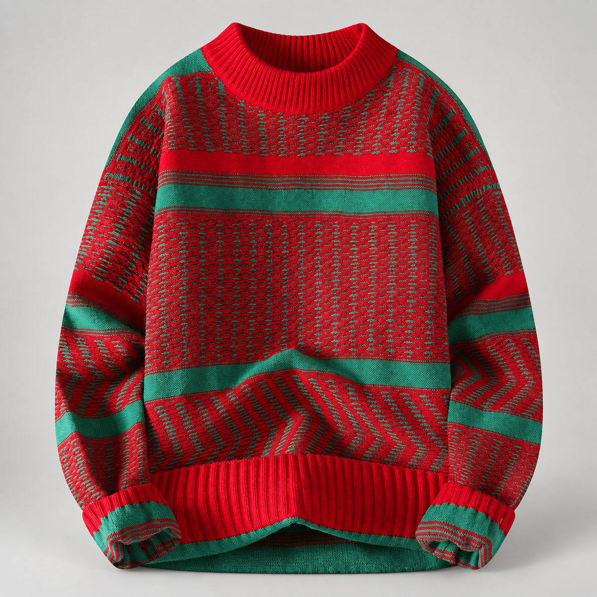 Luca Striped Crewneck Knit Sweater