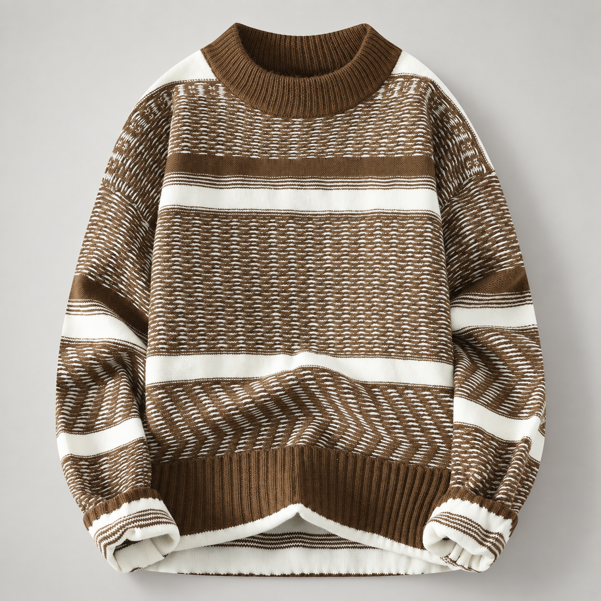 Luca Striped Crewneck Knit Sweater