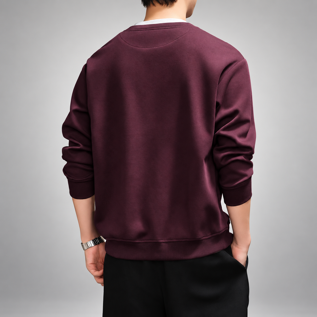 Alaric Men's Long Sleeve Henley Sweatshirt