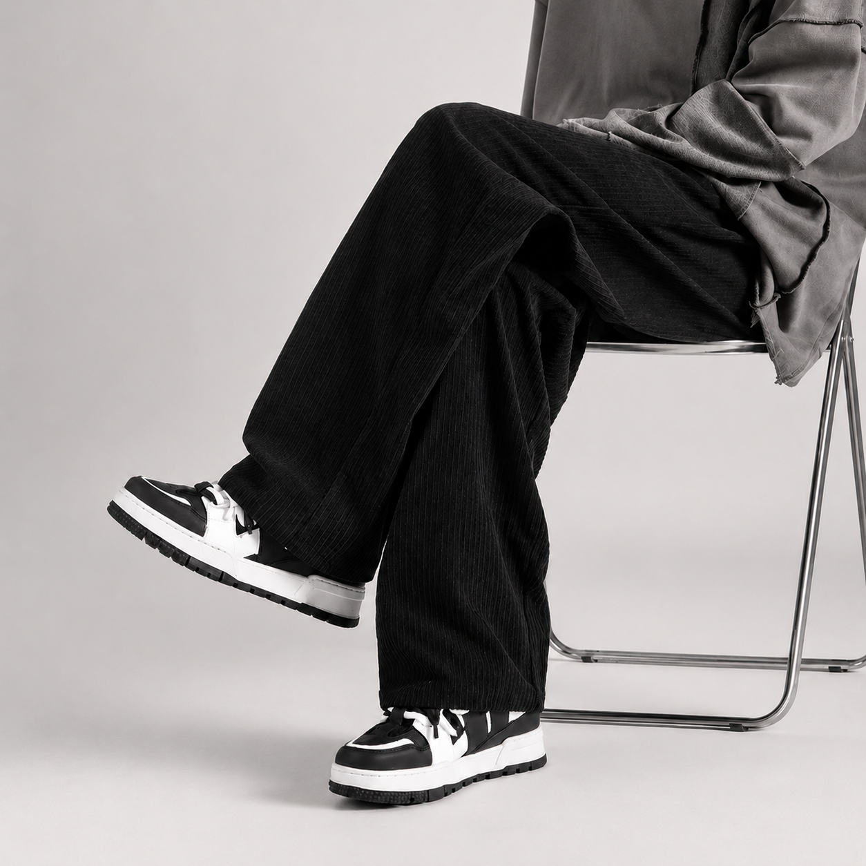 Colter Men's Corduroy Pants – Relaxed Wide Leg Drawstring Casual Trousers