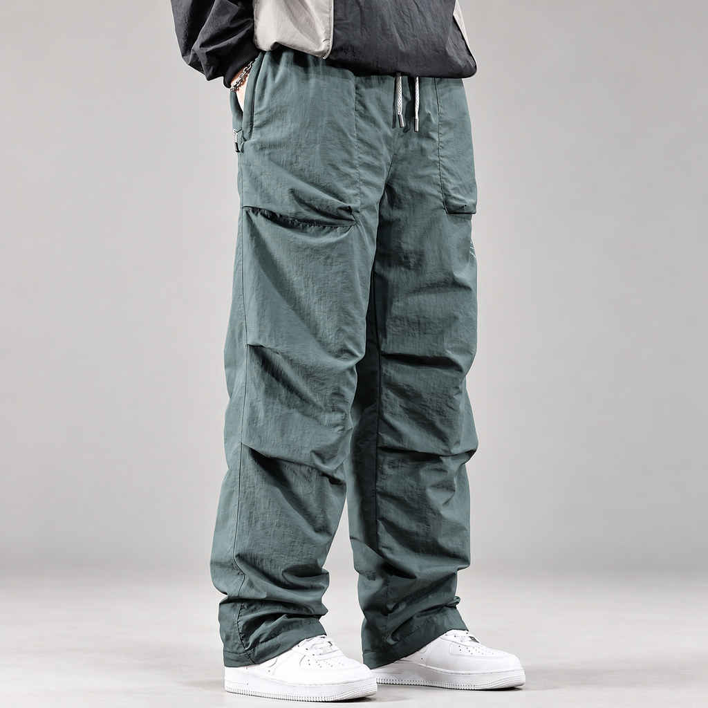 Alistair Men’s Relaxed Straight-Leg Drawstring Cargo Pants