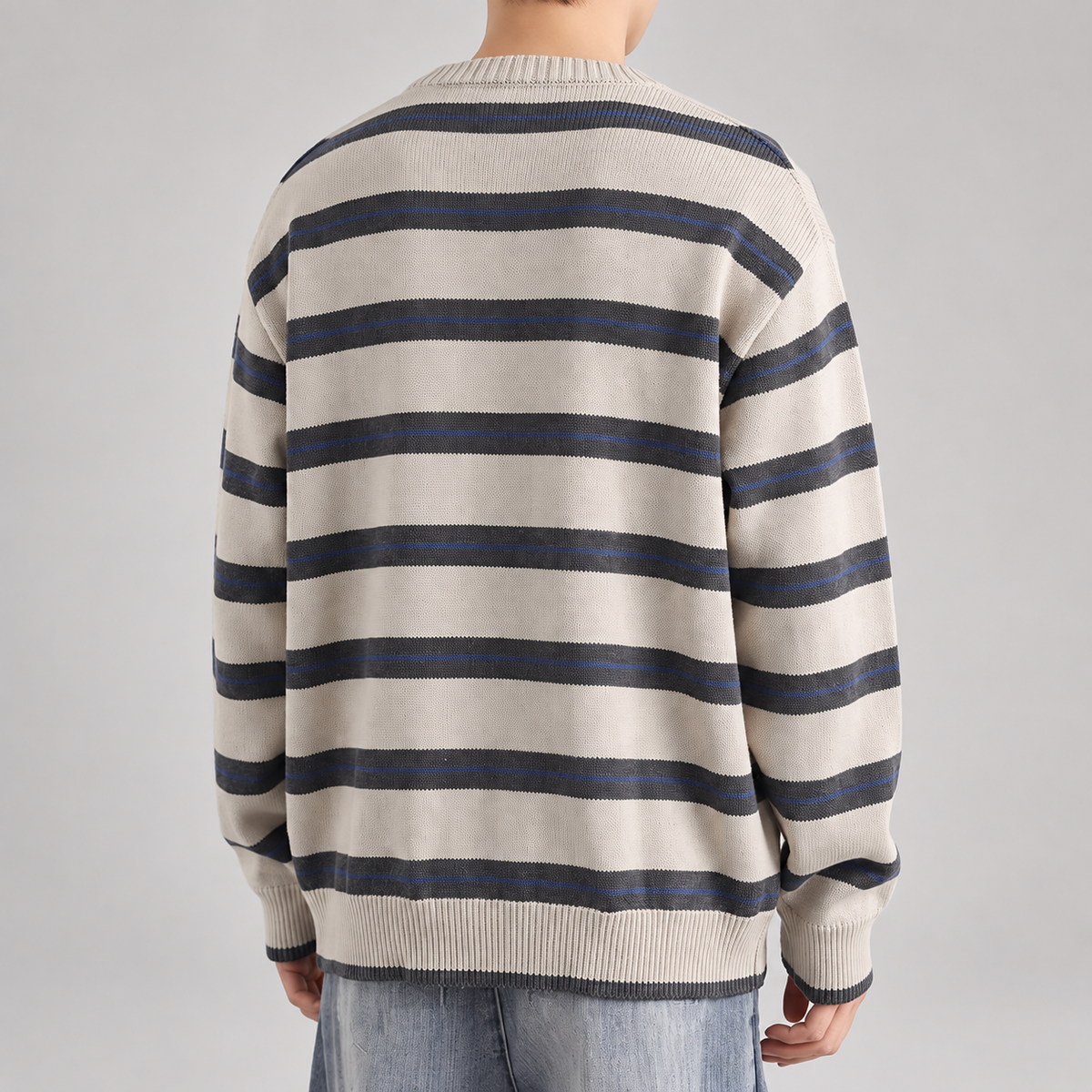Crosby Men’s Striped Button-Front Knit Cardigan