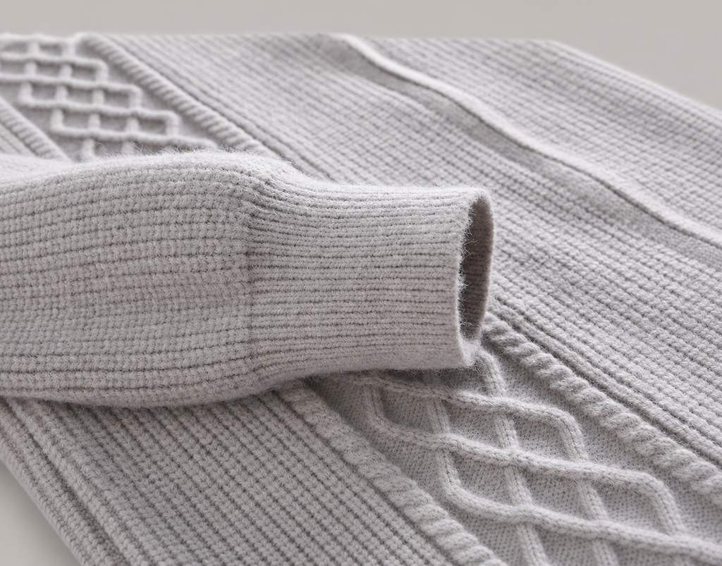 Dario Men’s Cable-Knit Full-Zip Cardigan