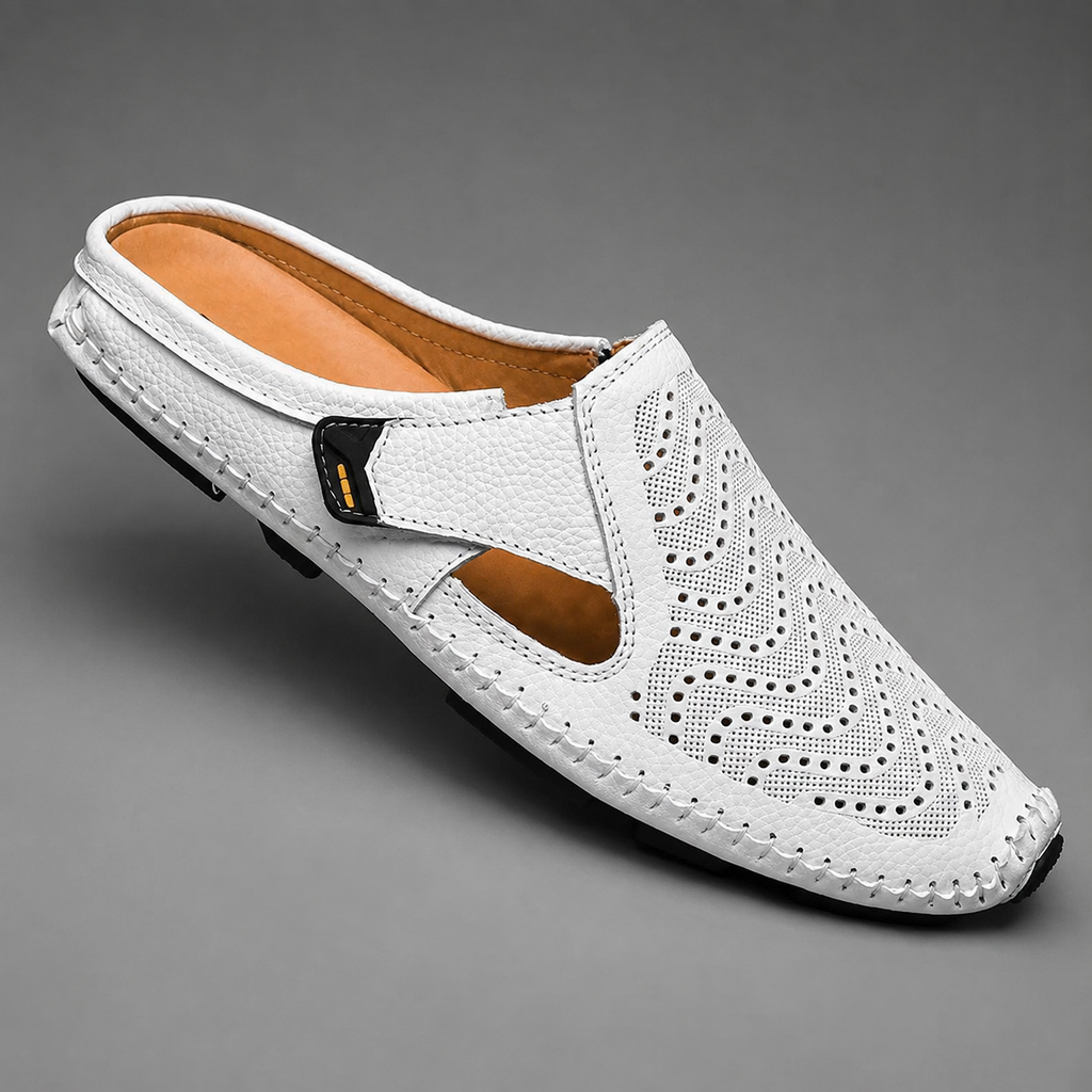Derek Men's Leather Closed-Toe Sandals