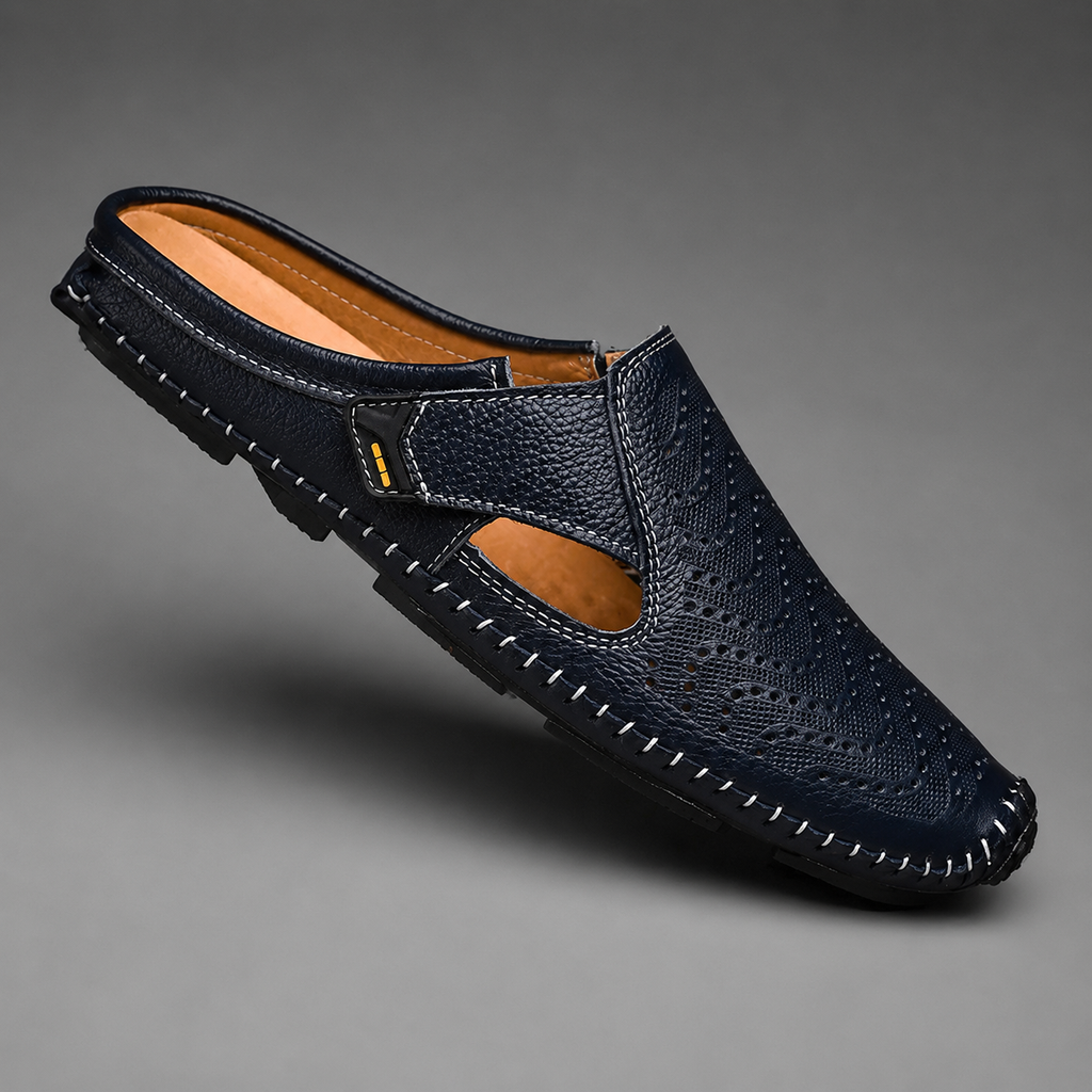 Derek Men's Leather Closed-Toe Sandals