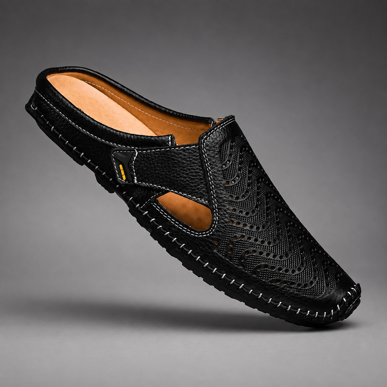 Derek Men's Leather Closed-Toe Sandals