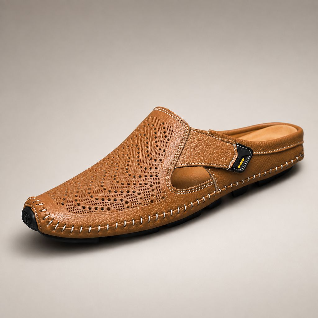 Derek Men's Leather Closed-Toe Sandals