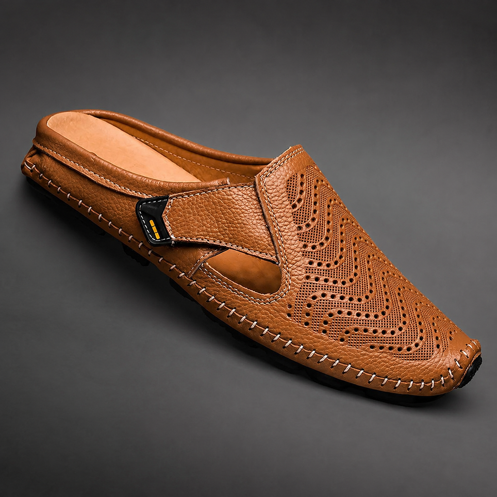 Derek Men's Leather Closed-Toe Sandals