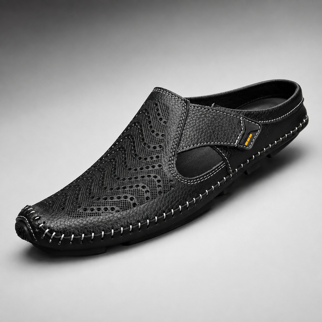 Derek Men's Leather Closed-Toe Sandals