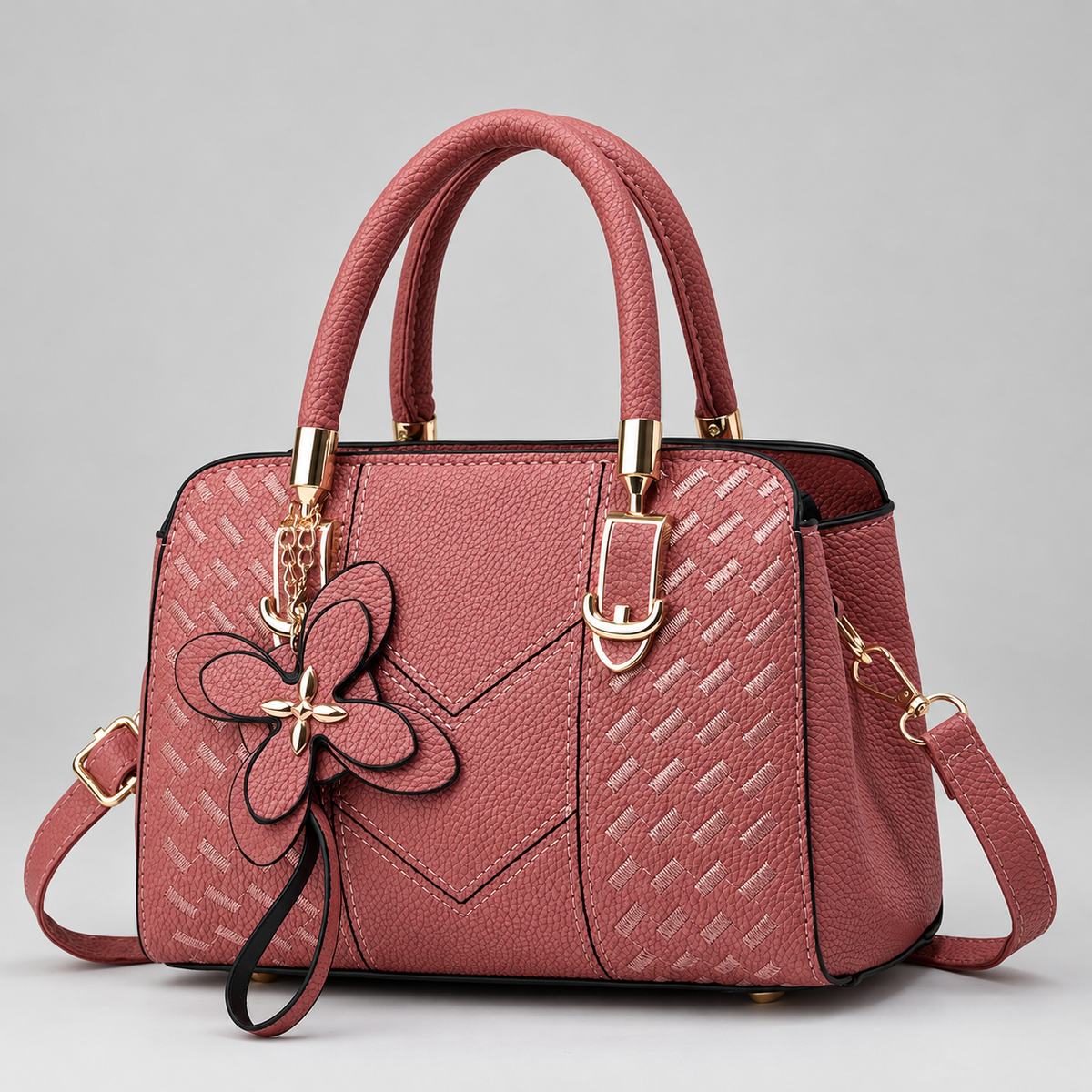 Mira Moreau Women’s Structured Satchel with Shoulder Strap