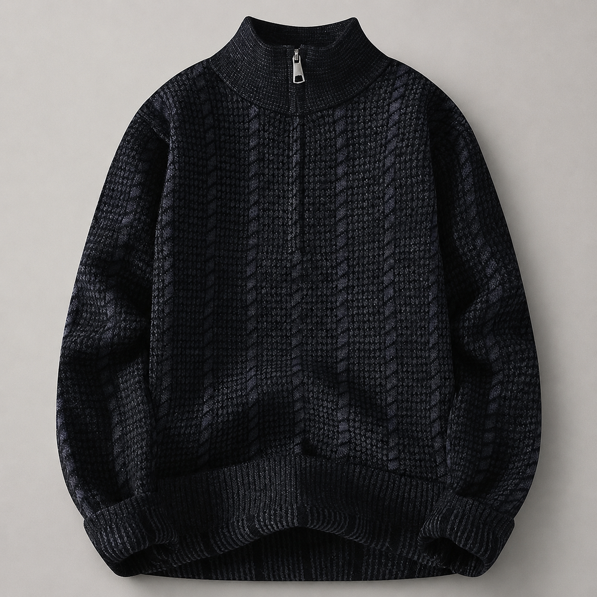 Elliot Textured Quarter-Zip Knit Sweater