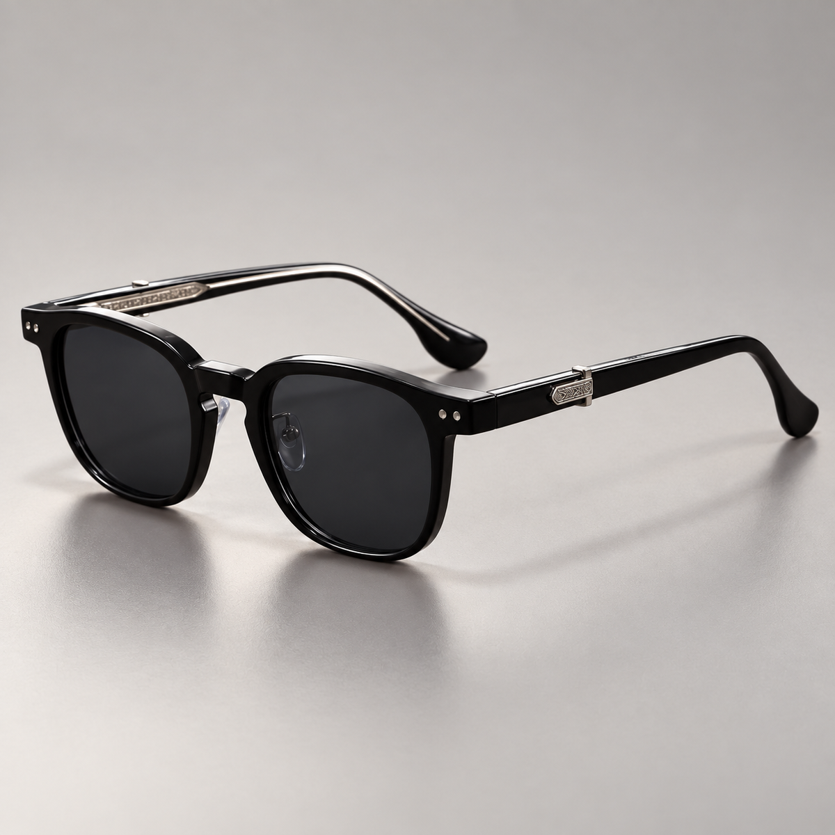 Ellis Retro Square Sunglasses with Tinted Lenses