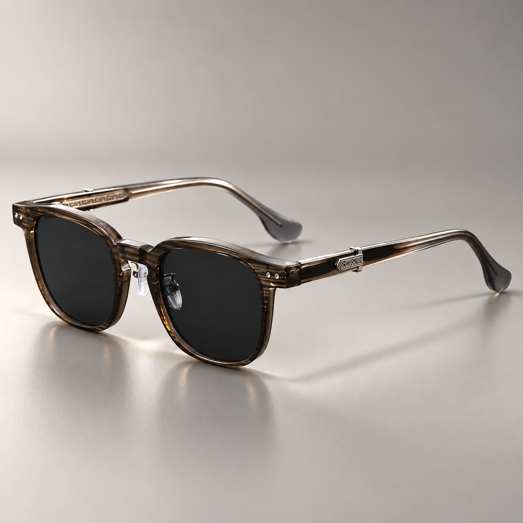 Ellis Retro Square Sunglasses with Tinted Lenses