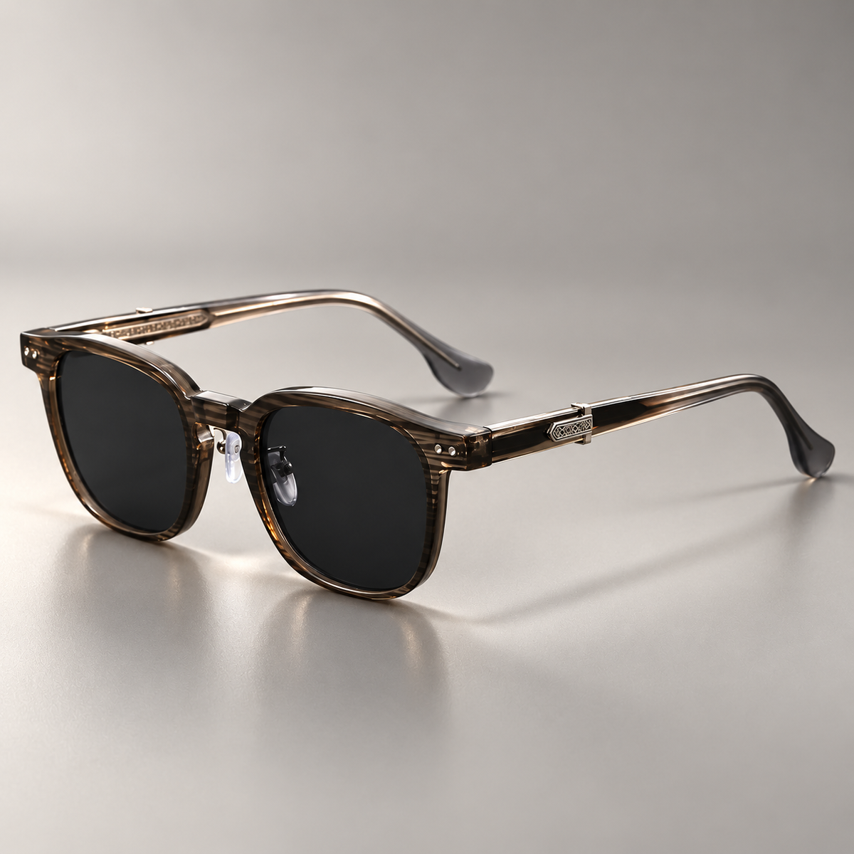 Ellis Retro Square Sunglasses with Tinted Lenses