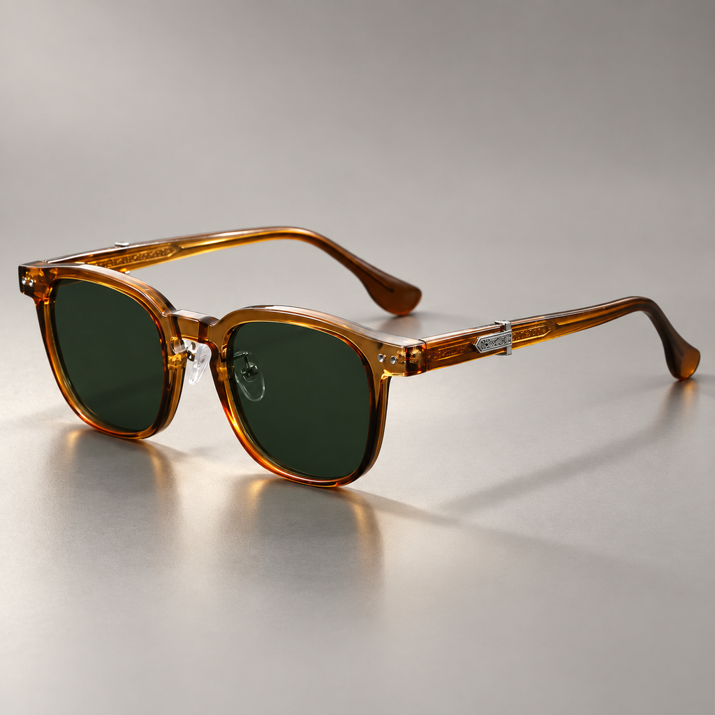 Ellis Retro Square Sunglasses with Tinted Lenses