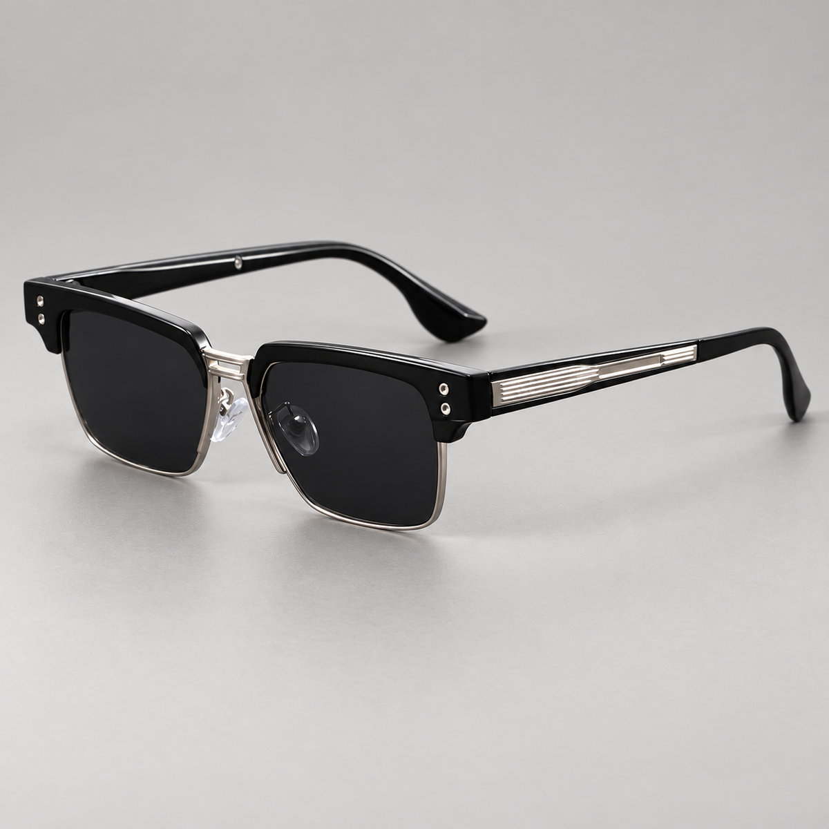 Emilio Rectangular Browline Sunglasses