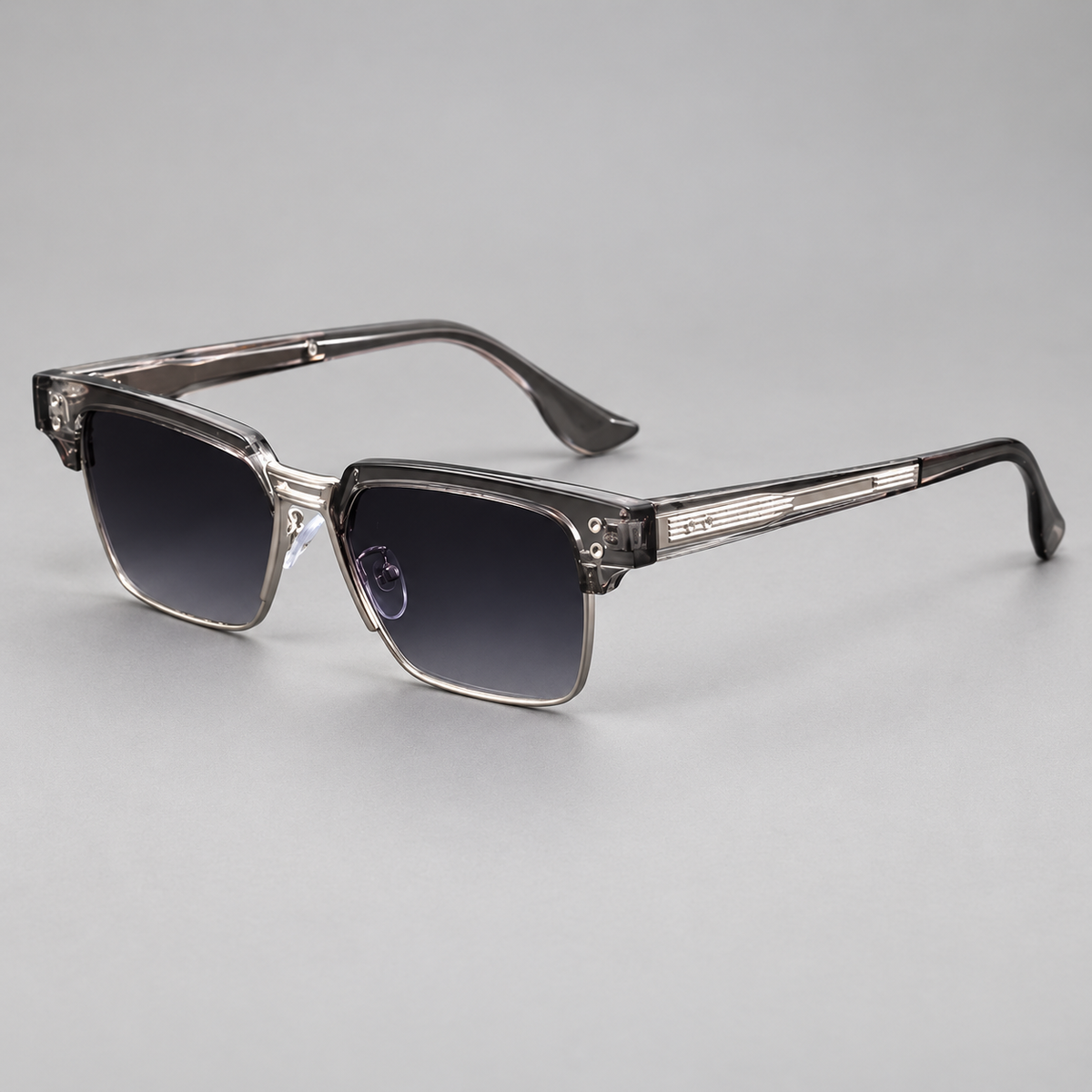Emilio Rectangular Browline Sunglasses