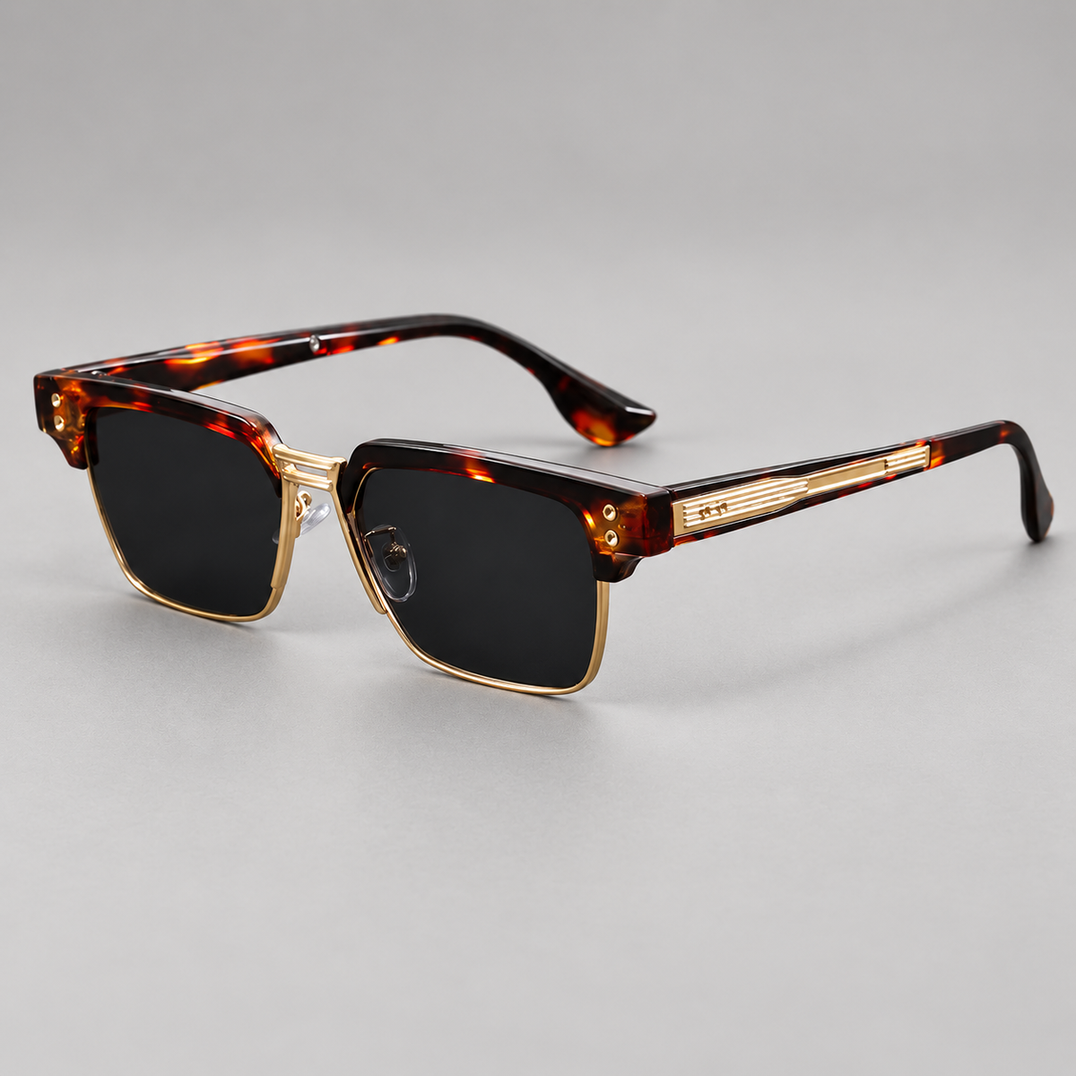 Emilio Rectangular Browline Sunglasses
