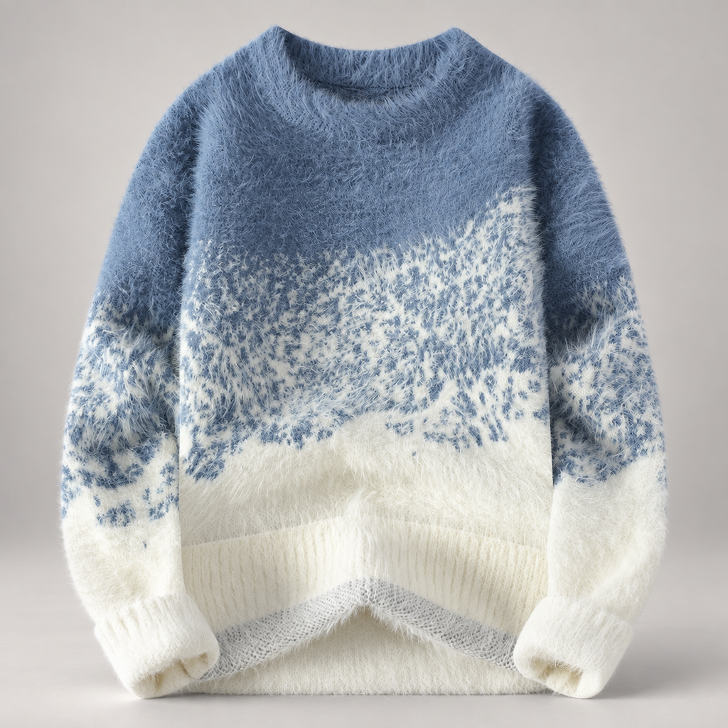 Emmett Men’s Fuzzy Gradient Crewneck Sweater