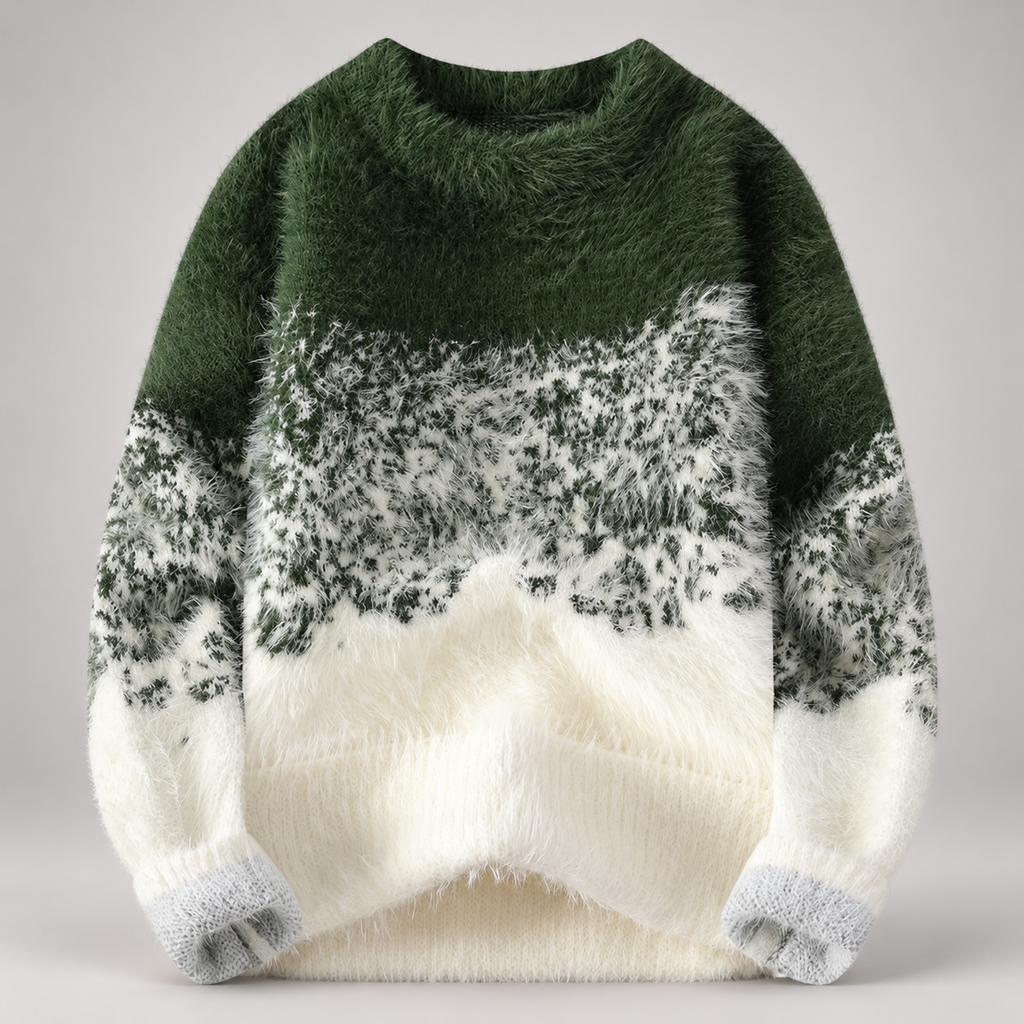 Emmett Men’s Fuzzy Gradient Crewneck Sweater